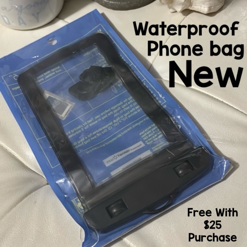 FREE-New in Packaging-Water Proof Case for Phone-Fits Up to 6 inch Screens